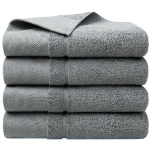 PiccoCasa Soft 100% Combed Cotton 600 GSM Highly Absorbent for Bathroom Shower Bath Towel Set - 1 of 4