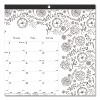 Monthly Desk Pad Calendar, Monthly Coloring Artwork, 17.75 x 10.88, Black Binding, Clear Corners, 12-Month (Jan to Dec): 2026 - 4 of 4