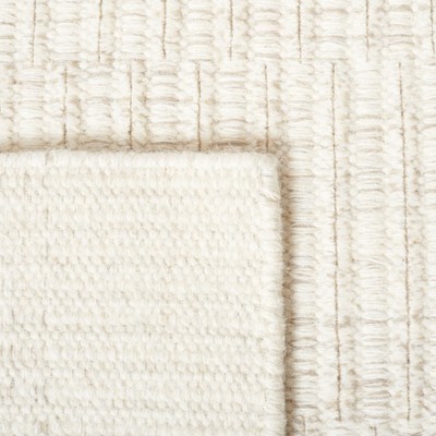 Ivory Tufted Handmade Washable 4' x 6' Wool Rug