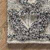 Nuloom Mcclaire Handmade High Low Wool Shaggy Geometric Diamonds Indoor Area Rug, Gray, 4'x6' - 4 of 4