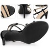 Perphy Women's Strappy Lace-up Slingback Open Toe Stiletto Heels Sandals - 3 of 4