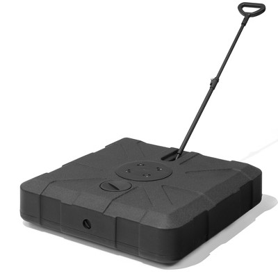 Pellebant Patio Umbrella Base Fits Cantilever Umbrellas, 300Lbs Capacity Heavy Duty Black Umbrella Stand Base with 4 Wheels