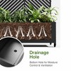 Lirago Metal Planter Box privacy screen Garden Bed with Trellis and Wheels - Black- 6 ft. H x 3 ft. W - 4 of 4