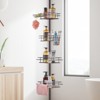 VEVOR Shower Corner Caddy Tension Pole, 42" to 114" High, Multi-Functional Shower Tension Pole with Strong Load-Bearing Tray, Black - 2 of 4