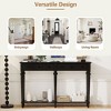 CAVINAS Retro Console Table with 4 Drawers and Sturdy Structure,Entryway Table with Open Shelf,Console Table for Living Room - 4 of 4