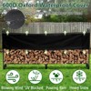 Heavy-Duty Outdoor Firewood Rack - Steel Log Stacking Rack for Indoor Fireplaces, Patio, Deck, and Garden Wood Storage - 4 of 4