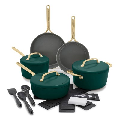 GreenPan GP5 14pc Hard Anodized Ceramic Nonstick Cookware Set