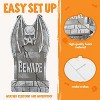 Joyfy 5pcs 17" Halloween Foam Tombstones Decoration, Halloween Graveyard Headstone Prop Cemetery Decoration with 12 Metal Stakes, Outdoor Yard Lawn - 4 of 4