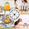NewHome"4-Pack Heavy Duty Iron Plant Stands, Round Flower Pot Holders for Home, Garden, Patio Décor"Black - 4 of 4
