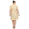 Plus Size Floral Short Sleeve Knee Length Dress - 3 of 4