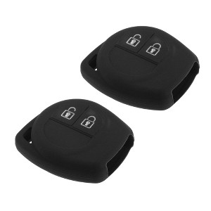 Unique Bargains Silicone 2-Button Car Remote Key Fob Case for Suzuki 2 Pcs - 1 of 4