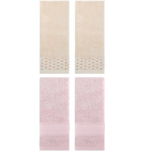 REGALWOVEN 4 Pcs Cotton Soft Bathroom Hand Towel 14" x 30" - 1 of 4