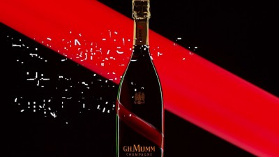 G.H. Mumm Cordon Rouge 750ml 2本セット G.H Mumm Grand Cordon Brut Champagne gift set with 2 glasses 750ml