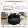 ChicFurnit Round Sofa Circle Bed Sectional Sofa Memory Foam Cloud Couch with 3 Pillow Sofa Couches for Living Room, 55.91"*55.51"*24.8" - 4 of 4