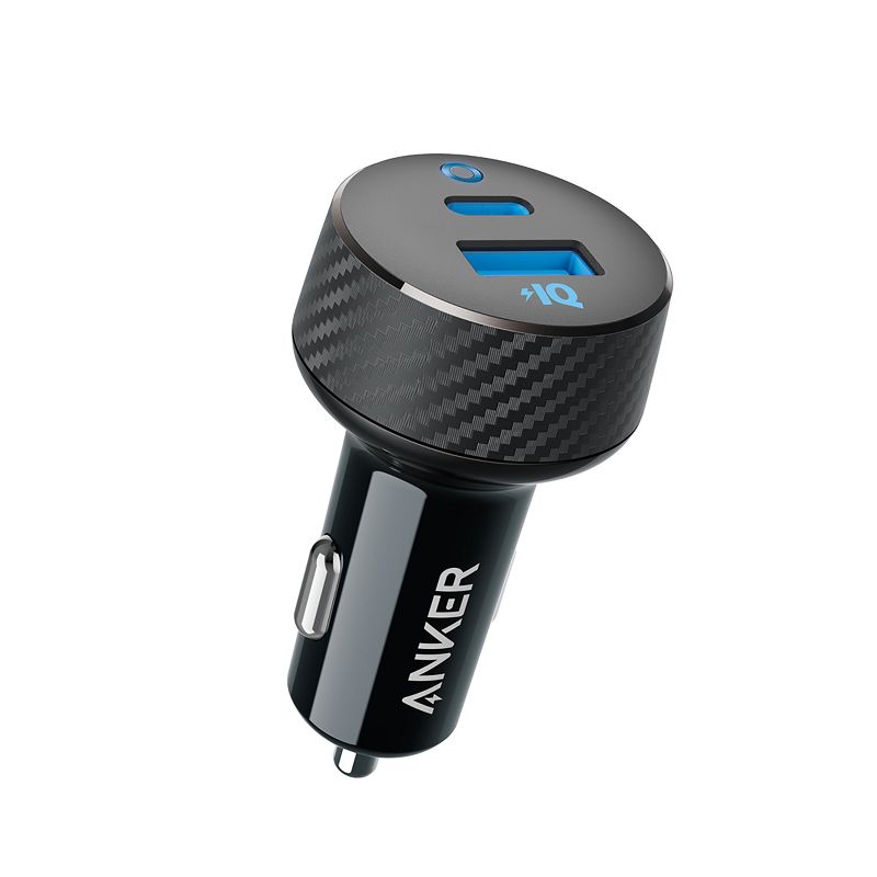 Anker PowerDrive C2 USB-C Car Charger with USB-C to USB-A 3ft Nylon Cable - Black/Gray, 2 of 7