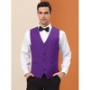 Lars Amadeus Men's Formal Vest Slim Fit V Neck Business Dress Suit Waistcoat - 2 of 4