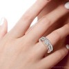 Pompeii3 1Ct TW Vintage Engagement Wedding Ring Set Lab Created 14k Gold - 3 of 4