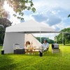 Tangkula 14 X 9.2 FT Pop up Canopy Tent w/ 2 Convertible Sidewalls to Awning & Stakes - 4 of 4