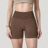 Anna-Kaci Women's High Waist Ribbed Seamless Biker Shorts with Stretch Fabric and Smooth Fit - 4 of 4