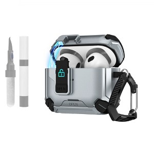 HTUTWOO Airpods pro 3 Case, Shockproof Full Body Cover, Support Wireless Charging with Secure Lock Design, Convenient Bracket - 1 of 4