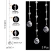 Unique Bargains Acrylic Round Bead Crystal Garland Strands for Wedding Decor 5 Pcs - 2 of 4