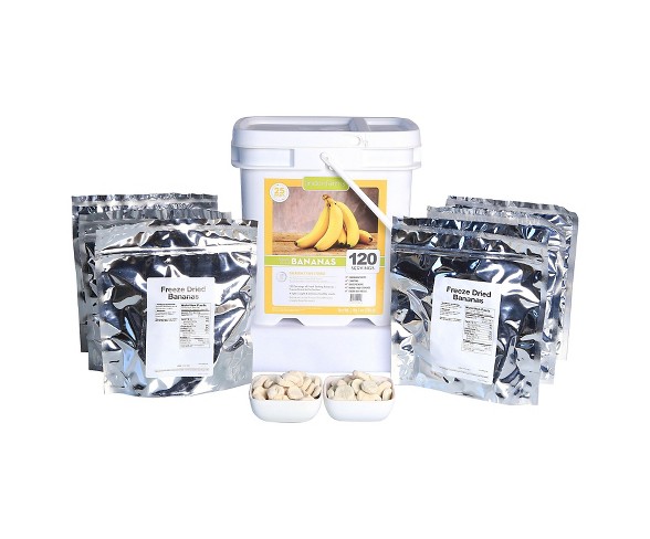 Lindon Farms Emergency Food 120-Serving Freeze Dried Bananas Food Storage Pail