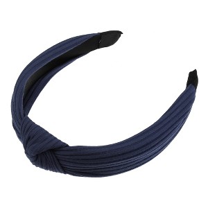 Unique Bargains Textured Cotton Knot Headband Soft Hairband for Women 1.3 Inch Wide 1Pcs - 1 of 4