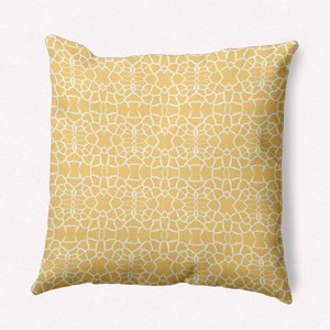 e by design Tiny Giraffe Pattern Decorative Throw Pillow: Animal Magnetism, 16x16, Indoor Polyester Fiber - 1 of 4