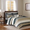 Gracie Mills Ianne Modern 8-Piece Watercolor Stripe Quilt Set with Cotton Bed Sheets - 2 of 4