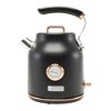 Haden Dorset 1.7 Liter Stainless Steel Electric Kettle with 360-Degree Base Bundled with 2 Slice Wide Slot Stainless Steel Toaster, Black & Copper - 2 of 4