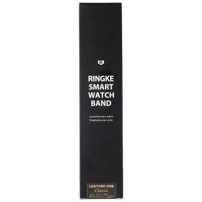 Ringke Leather One Classic Smart Watch Band for Watch (42mm-38mm) - Black