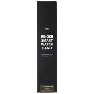 Ringke Leather One Classic Smart Watch Band for Watch (42mm-38mm) - Black - 1 of 1