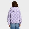 Girls' Stitch and Angel Woobie Hooded Zip-Up Sweatshirt - Purple - 3 of 4