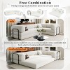 L-Shaped Modular Corduroy Sofa Bed with Iron Frame, Sectional Couch for Apartment or Living Room-Maison Boucle - 2 of 4