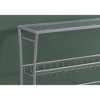 Modern Clear Glass Console Table with Silver Metal Legs for Entryway, Living Room, Bedroom, or Sofa - 3 of 4