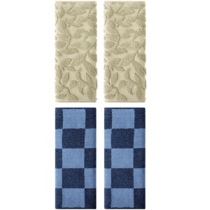 REGALWOVEN 4 Pcs Bathroom Cotton Face Decorative Hand Towel Set - 1 of 4