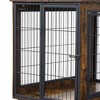 YOOCOZZ Furniture Style Dog Crate, Side Table on Wheels with Double Doors and Lift Top, 31.50'' L x 22.05'' W x 24.8'' H-Rustic Brown - 4 of 4