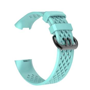 Insten Soft TPU Rubber Replacement Band For Fitbit Charge 4 & Charge 3, Light Blue