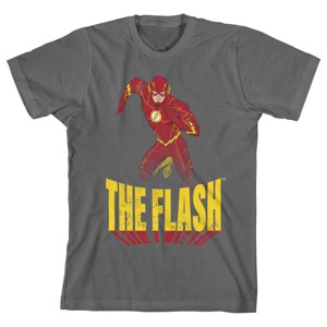 Flash Superspeed Run Boy's Charcoal T-shirt - 1 of 3