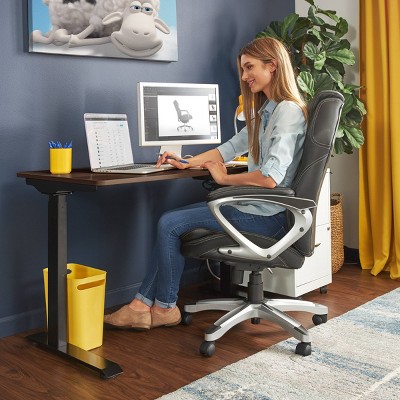 ErgoFlex Dark Brown Electric Adjustable Standing Desk