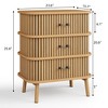 1 MDF Iron 3-Tier Sliding Door Cabinet with Soft Sliding Doors, Durable Iron Frame, Space-Saving Design, Easy Assembly, and Modern Style - 2 of 4