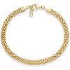Miabella 18K Gold Over Sterling Silver Italian 5mm Mesh Link Chain Bracelet for Women, 925 Made in Italy - 4 of 4