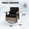 EAGLE PEAK Classic 360° Swivel Rocker Patio Chair with Thick Cushions, All-Weather Wicker Outdoor Lounge Glider - 3 of 4