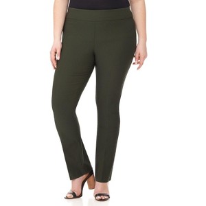 Rekucci Curvy Woman  Straight Leg Pull-On Pants with Tummy Control - 1 of 4