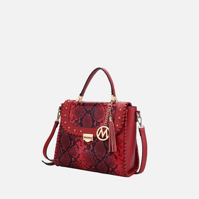 MKF Collection Lilli Vegan Leather Satchel Bag for Women by Mia K