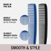 Conair Dressing Combs - All Hair - Blue/Black - 2pk - 3 of 4