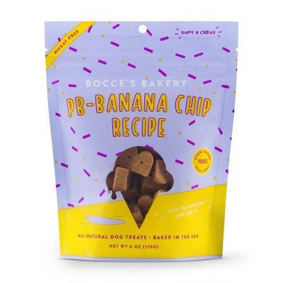 Bocce's Bakery Peanut Butter Banana Chip Soft and Chewy Dog Treats - 6oz