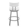 PAGED Swivel Bar Stools Faux Leather Counter Stools with Footrest, Island Chairs for Home Pub - 4 of 4