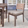 Martha Stewart Bedford Indoor-Outdoor Stackable Patio Dining Chair with Brushed Woodgrain Aluminum Finish and All-Weather Seat Cushion - 2 of 4