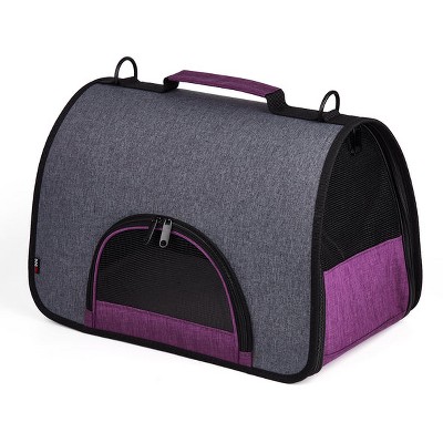 Dogline Dual Color Collapsible Pet Carrier - Black